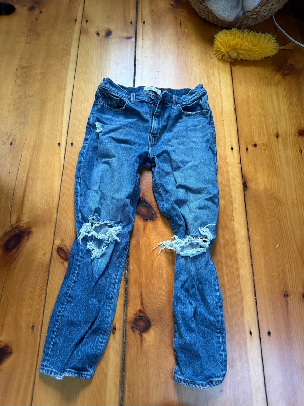 Abercrombie & Fitch Ripped Blue Skinny Jeans